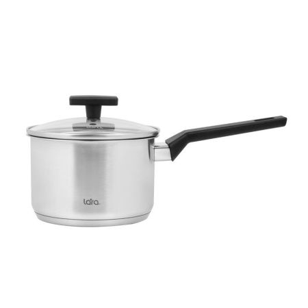 Ковш 2,1л нерж.сталь ВЕСТА стекл.крышка 16см h10см бакел.ручка капс.дно LR03-23 (4)