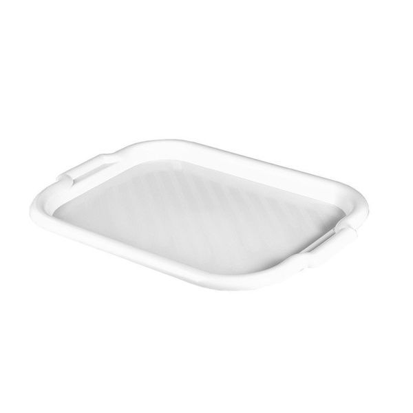 Поднос 49*33см пластик Белый прямоугольный большой (55)