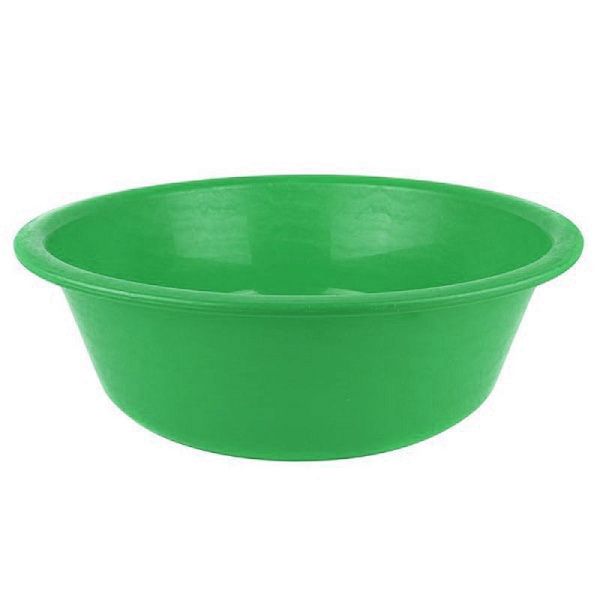 Таз 15л пластик зеленый ударопрочный круглый для садово-огородных работ (15)