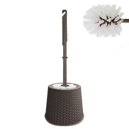 Ершик туалетный 14,5*14,5*40см пластик/нейлон Soul венге (24)