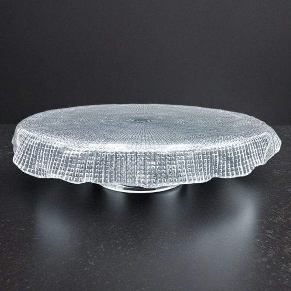 Тортовница 33,5*9см стекло IVV Diamante на ножке (12)
