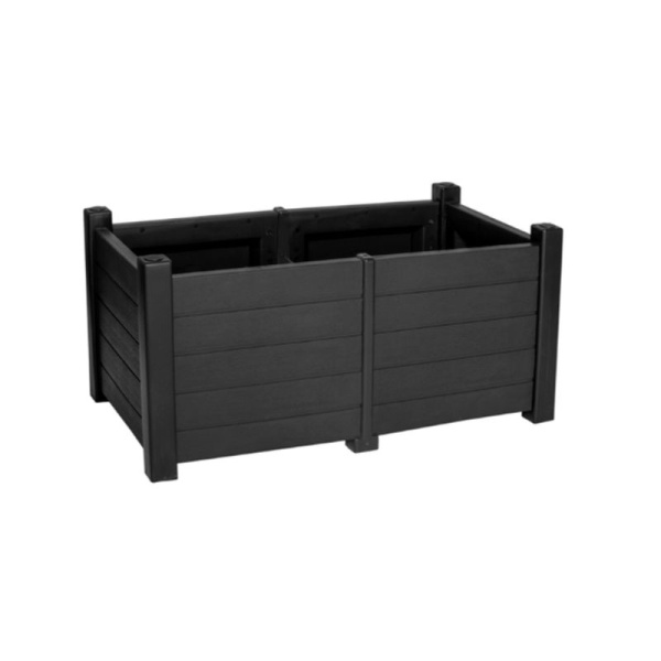 Кашпо 130л 97*53*47см пластик ПРОВАНС прямоугольное антрацит (1)