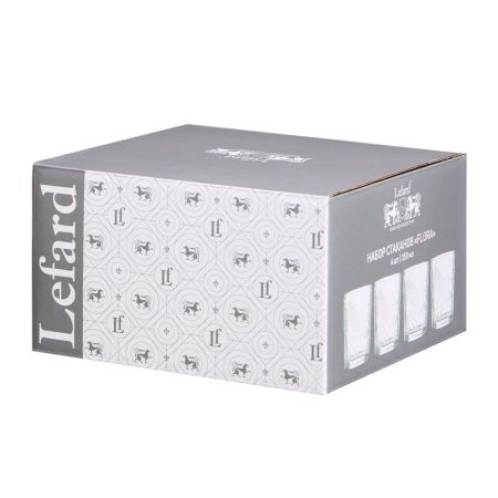 Стаканы набор 4шт 350мл стекло FLORA (12)