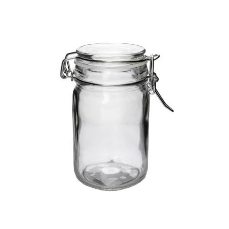 Банка для сыпучих продуктов 250мл стекло с фиксатором JC-15968 (72)