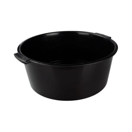 Таз 15л пластик чёрный круглый 2 сорт (10)