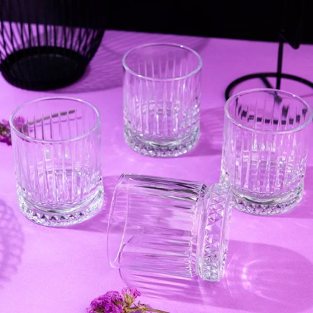 Стаканы набор 4шт 210мл стекло ЭЛИЗИЯ низкие (6)