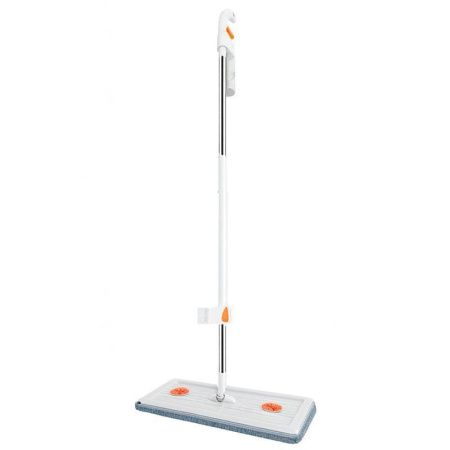 Швабра с отжимом с плоской насадкой микрофибра 11х36см телескопическая ручка 125см JC-14907 (30/20)