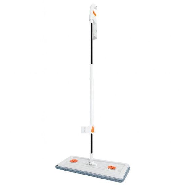 Швабра с отжимом с плоской насадкой микрофибра 11х36см телескопическая ручка 125см JC-14907 (30/20)