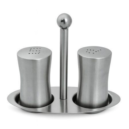 Набор для специй нерж.сталь 2пр 12,5*15*7см на подставке В6347/JC-17351 (48)