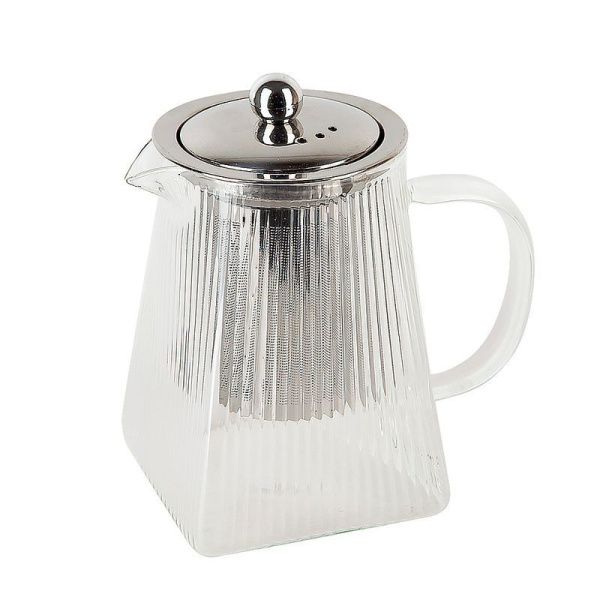 Чайник заварочный 550мл стекло Pyramid с мет.фильтром инд.уп. (48)