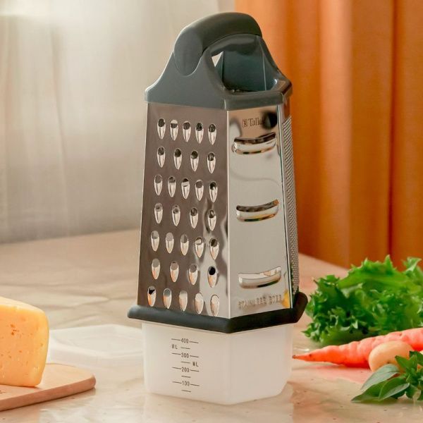 Терка 6 гранная 23,5*13,5*12см нерж.сталь МЭРИ с пласт.контейнером TalleR TR-21921 (12)