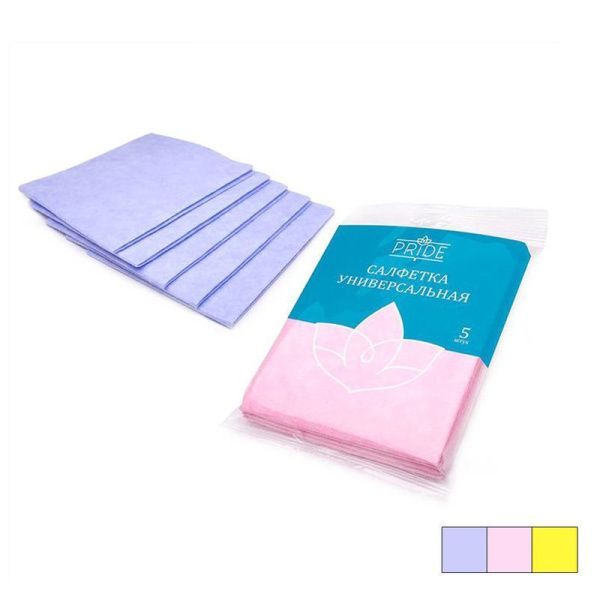 Салфетка вискозная 5шт 30*34см УНИВЕРСАЛЬНАЯ СХ020 (40)