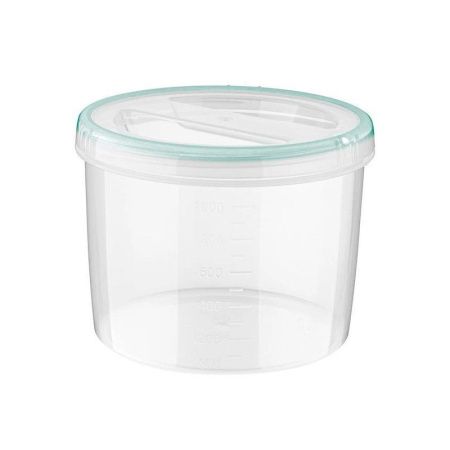 Контейнер пищевой 1,2л 14*11см пластик ВИНТАЖ с завинчивающейся крышкой (12)