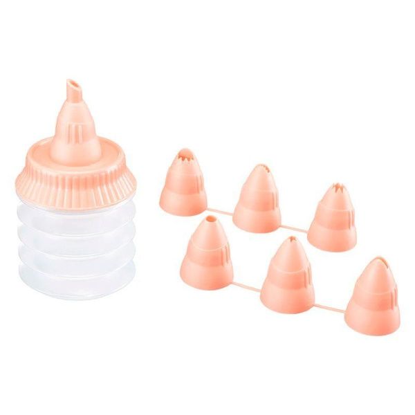 Шприц кондитерский 6 насадок 200мл 130*70*70мм пластик (12) ВЫВОД