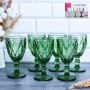 Бокалы для вина набор 6шт 350мл стекло зеленый KF-034-1 (8)
