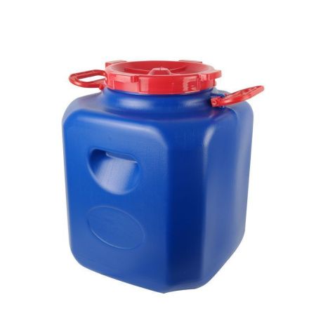 Бочка 40л 350*350*450мм/ D горл 220мм пластик ДАЧНАЯ квадратная цветная (3)