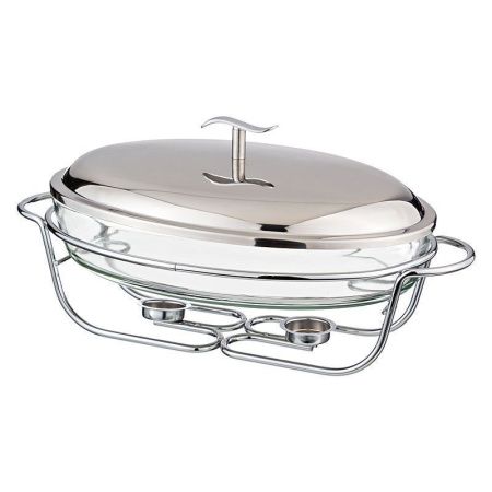 Мармит 3л стекло на мет.подставке, 2 свечи 43,4*24,5*17,5см (4)