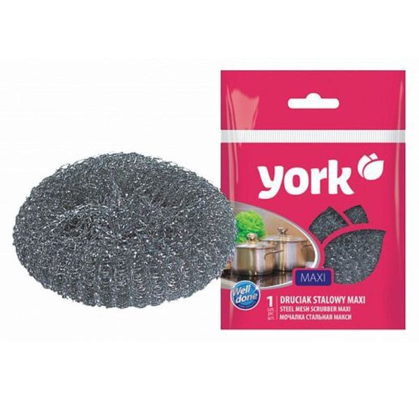 Губка для посуды металл Спираль МАКСИ 7*7*4см YORK (100)