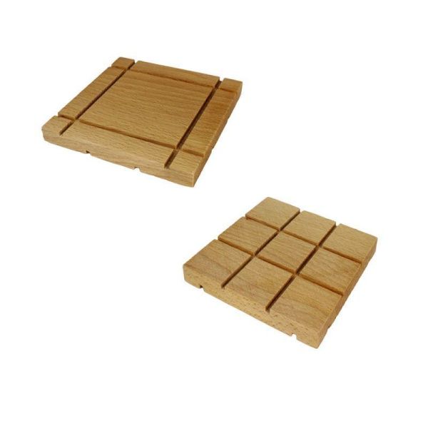 Подставка под горячее 13*13*1,5см бук (10/40)