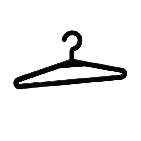 Вешалка-плечики пластик набор 10шт. 44-46 черный (13)