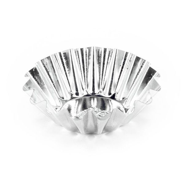 Форма для кекса 8,3*2,1см белая жесть вес 14г КФ-01.000 (720)