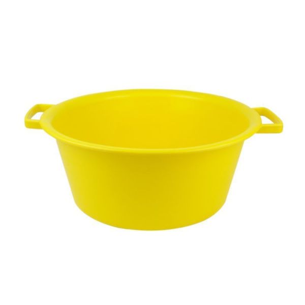 Таз 12л пластик желтый ударопрочный (мягкий) круглый (15)