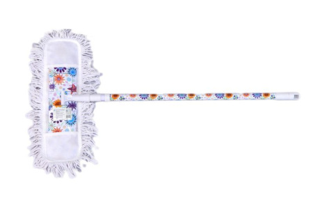 Швабра с пл.насадкой хлопок/пластик 40*9см Звезды телескоп. ручка 127см JC-036/13/BCM203 (24)