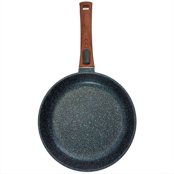 Сковорода-сотейник 26см алюминий АП МЕГАЛИТ стекл.крышка съем.ручка soft-touch Гранит (6)