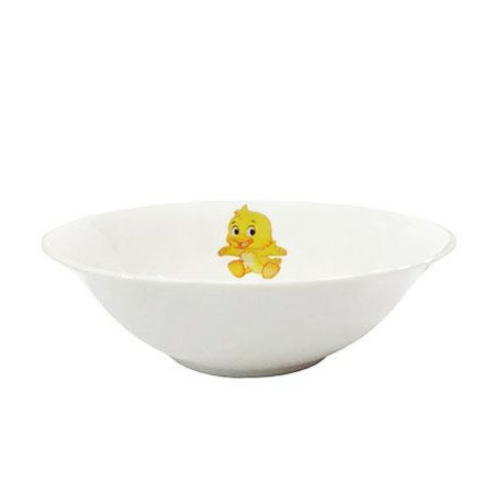Салатник детский 360мл 15см фарфор УТЕНОК круглый (12/96)
