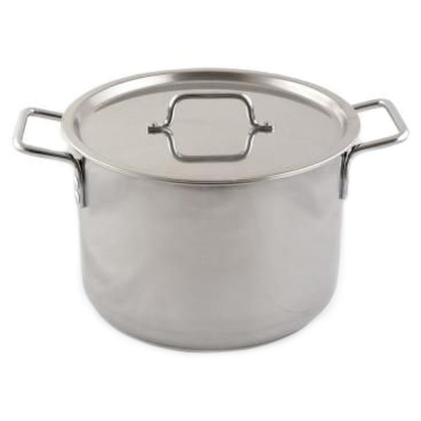 Кастрюля 15л нерж.сталь ОБЩЕПИТ d30см h20см толщина стенок 0,8мм капс.дно КТ-ОБ-15К (1)