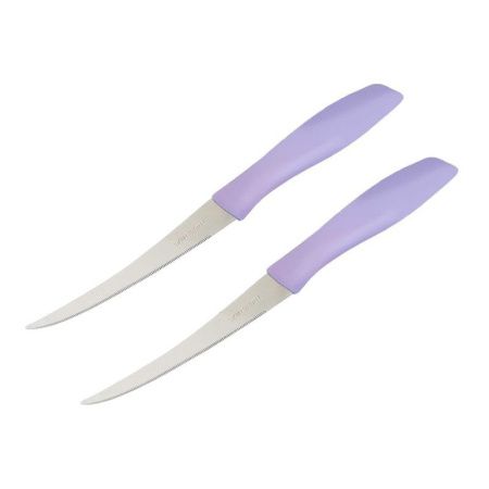 Ножи для томатов набор 2шт 11,5/21,5см нерж.сталь фиолетовый (600) JC-15550