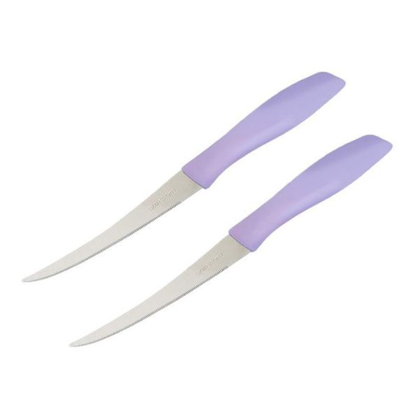 Ножи для томатов набор 2шт 11,5/21,5см нерж.сталь фиолетовый (600) JC-15550