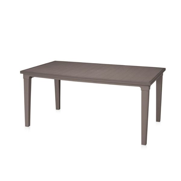 Стол Palermo прямоугольный пластик 1645*930*740мм серо-коричневый (1)