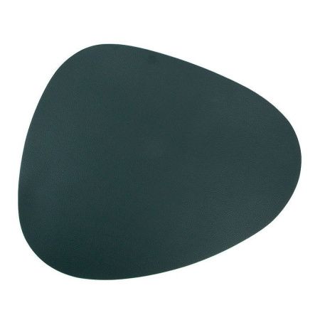 Салфетка сервировочная 45*37см полиуретан Экокожа зеленая фигурная (4/180)