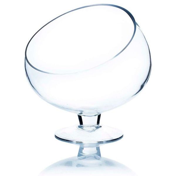 Ваза для цветов бокал на плитке 3,5л стекло РОДЖЕР-3,5 средний косой срез (4)