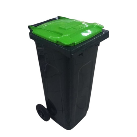 Бак для мусора 120л 48*55*100см пластик Profi на колесах антрацит (1)
