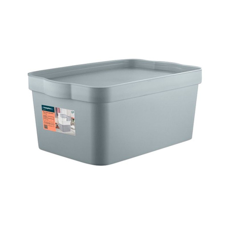 Ящик для хранения 7,5л 32*21,1*14,1см пластик Trendy серый топаз (10)