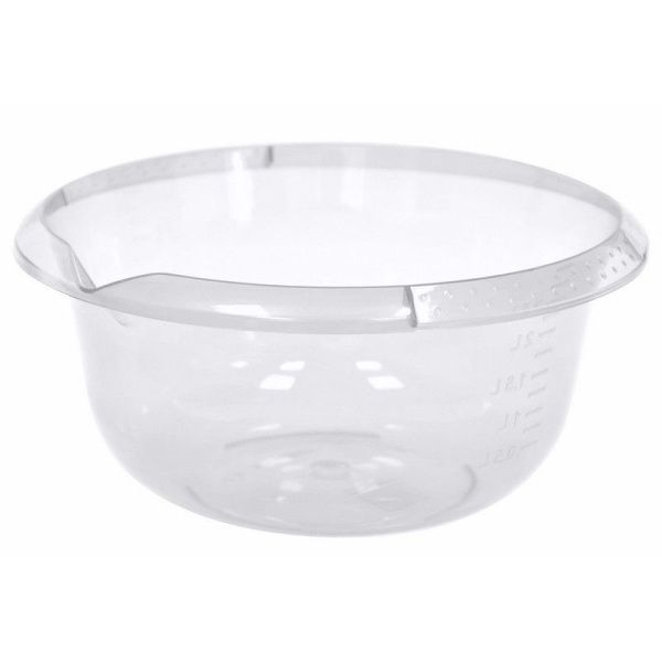 Миска 3л пластик с мерным делением прозрачная (24)