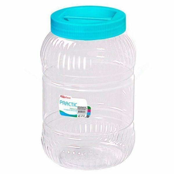Банка ПЭТ 3л Practic круглая с ручкой (8)