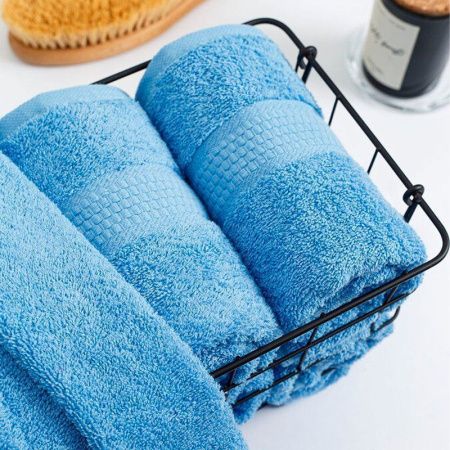 Полотенце махровое 100*150см 012 голубой 400гр