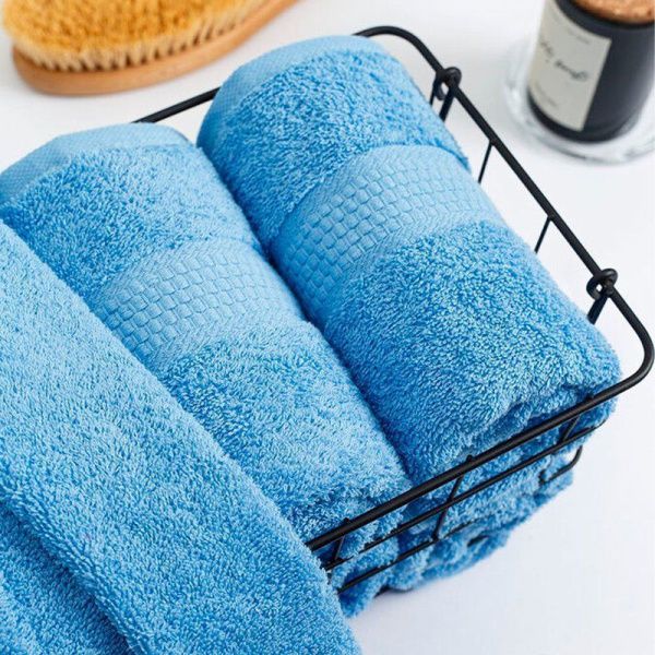 Полотенце махровое 100*150см 012 голубой 400гр