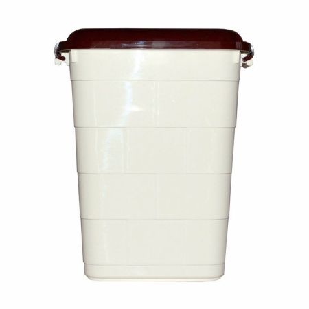 Бак пластик 35л пищевой Bricks слоновая кость/коричневый (1)
