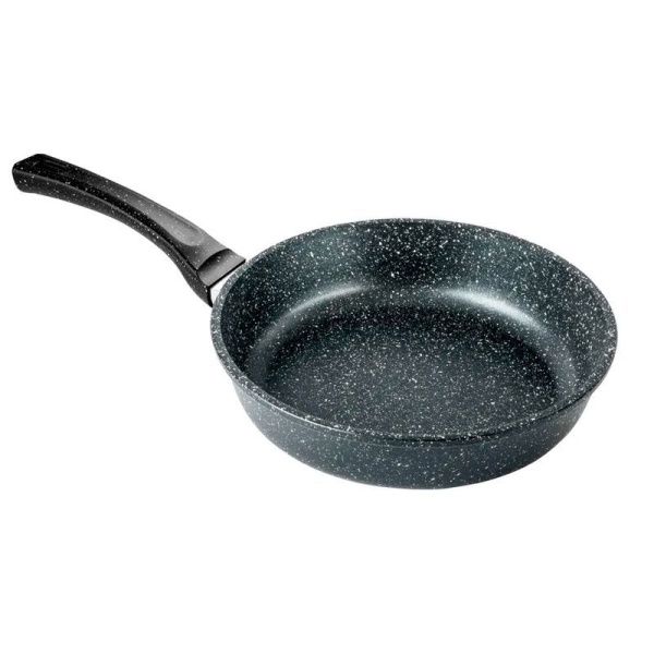 Сковорода 24см h6,5см алюминий АП Гранит индукция без крышки, с несъемной пласт.ручкой (4)