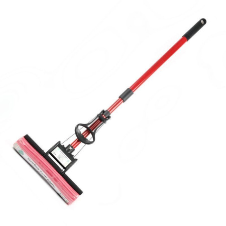 Швабра с отжимом одинарный ролик 27см телескопическая ручка 110см JC-113 (40/30/24)