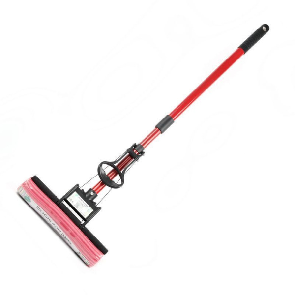 Швабра с отжимом одинарный ролик 27см телескопическая ручка 110см JC-113 (40/30/24)