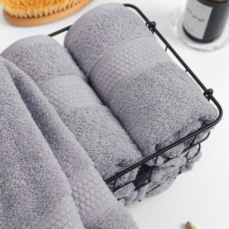 Полотенце махровое 100*150см 3106 светло-серый 400гр