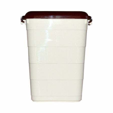Бак 55л пластик пищевой Bricks слоновая кость/коричневый (1)