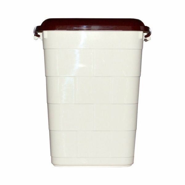 Бак 55л пластик пищевой Bricks слоновая кость/коричневый (1)