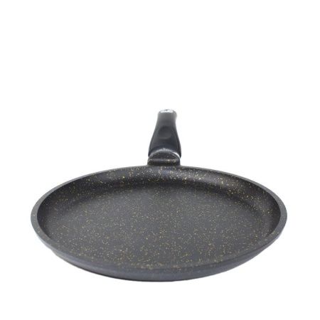 Сковорода блинная 22см алюминий АП Granit Perfection black gold с несъемной ручкой (12)