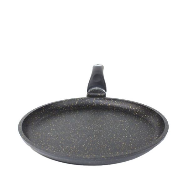 Сковорода блинная 22см алюминий АП Granit Perfection black gold с несъемной ручкой (12)